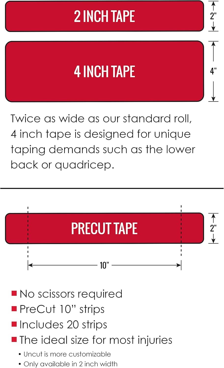 RockTape Original 2-Inch Water-Resistant Kinesiology Tape, 16.4-Foot Continuous Roll, Beige: Sports & Outdoors