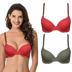 Curve Muse Women's Light Lift Add 1 Cup Push Up