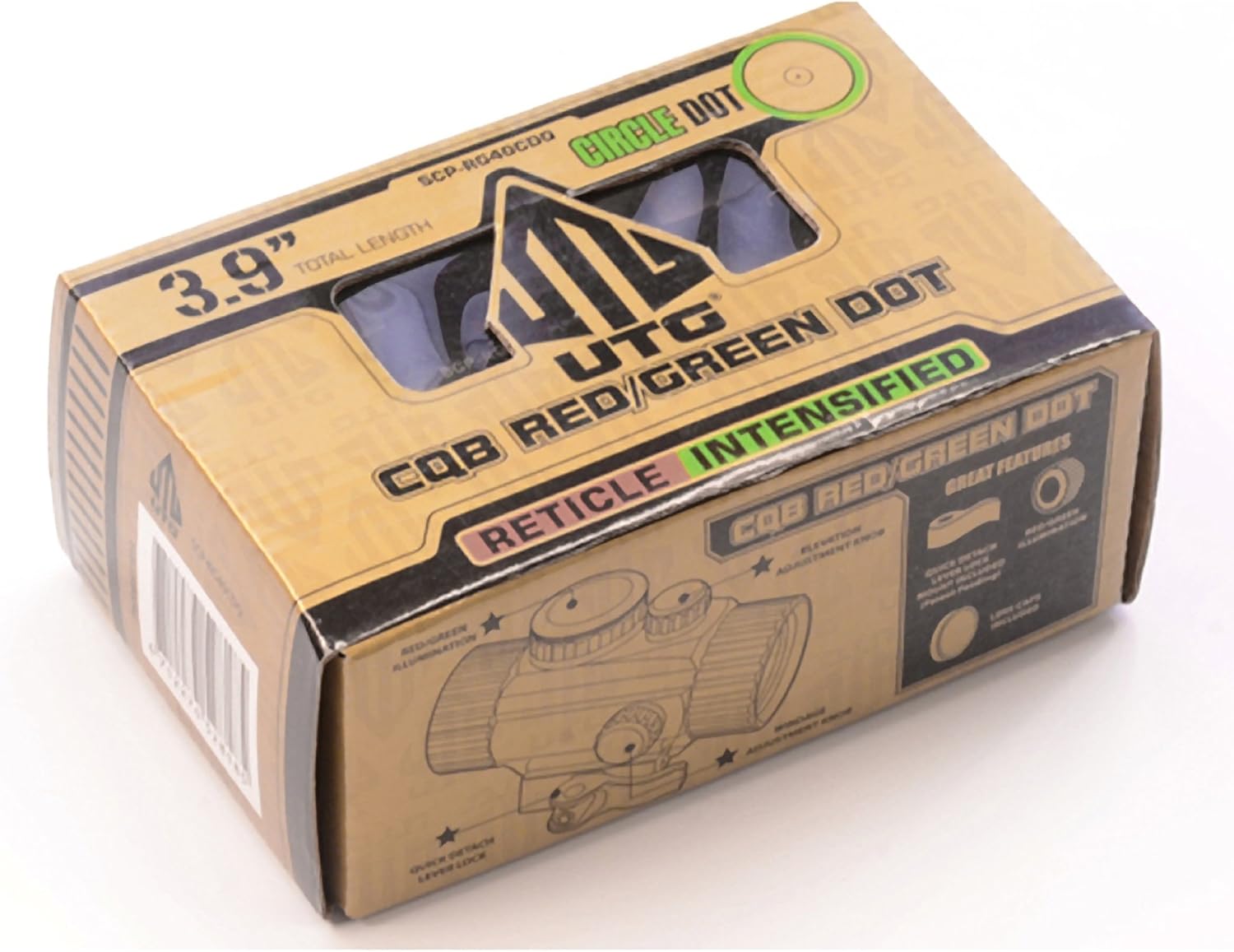 UTG 3.8" ITA Red/Green Circle Dot Sight w/Integral QD Mount : Airsoft Gun Scope Mounts : Sports & Outdoors