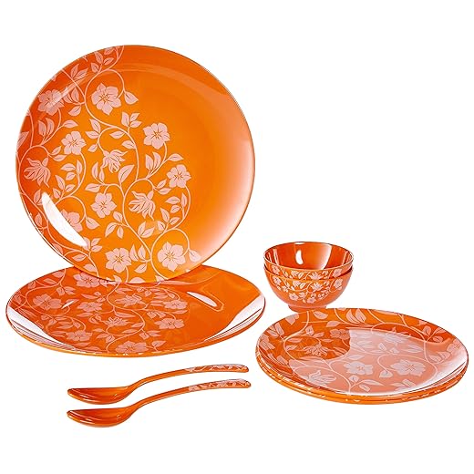 Iveo 3D Melamine Dinnerware Set, 8-Pieces