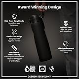 Ion8 1 Litre Water Bottle Quench Recyclon Leak Proof Flip Lid Black view 6