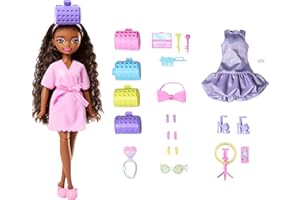 Barbie Dream GET Ready Brooklyn” Fashion Doll with Stylized Hair, Including Surprise Hair Accessories & 15+ Looks