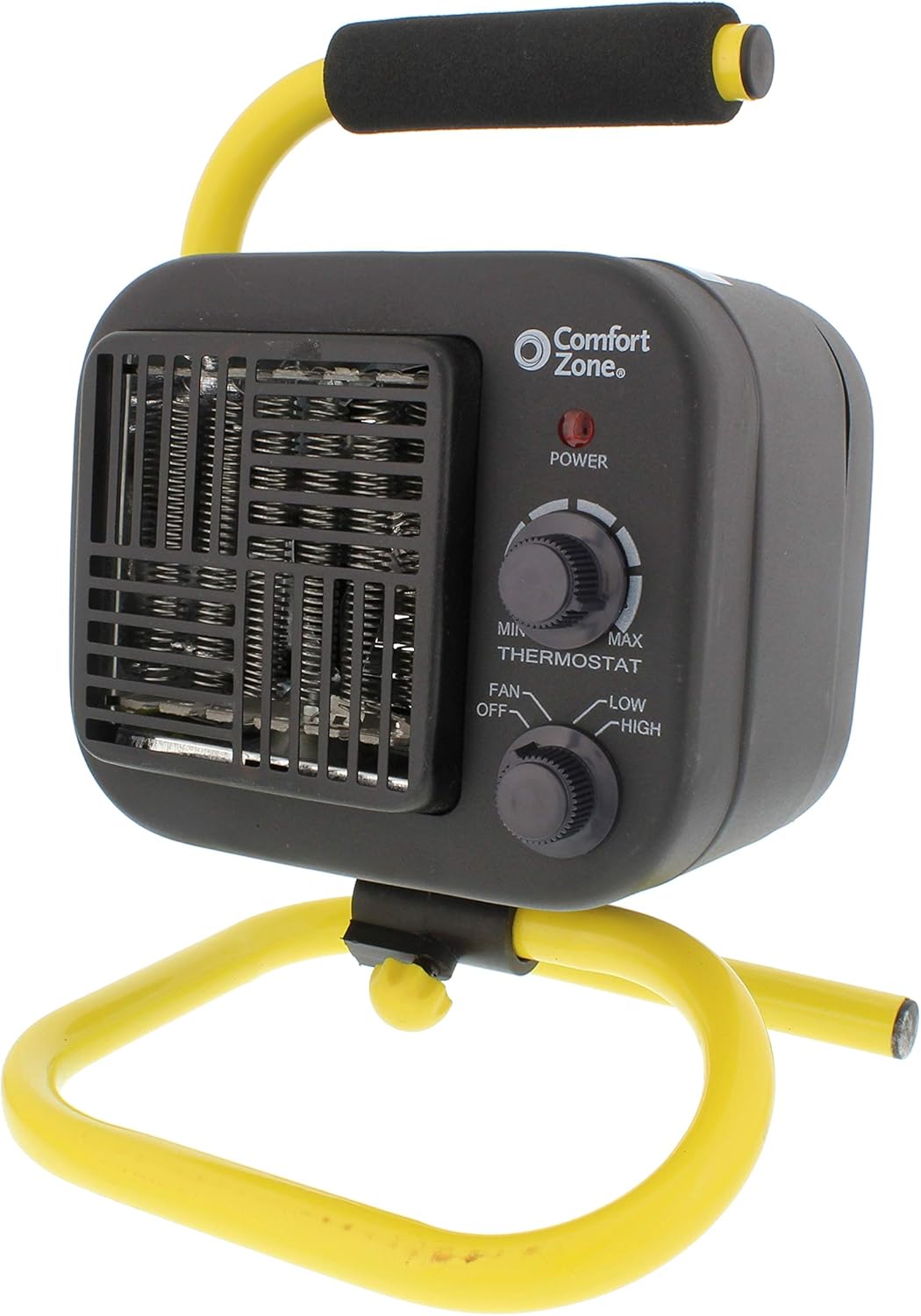 Comfort Zone PowerGear CZ250 1500 Watt All-Purpose Utility Shop Heater with Tubular Stand, Black