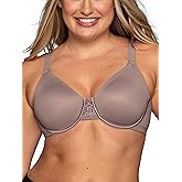 Vanity Fair Women's Beauty Back Smoothing Minimizer Bra, Minimizes Bust Line up to 1.5", Non Padded Cups up to H, Smoked Oyster, 42DD