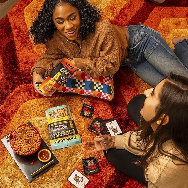 SNAK CLUB X HOT ONES HOT HABANERO SNACK MIX, SPICY SNACKS WITH PEANUTS, PRETZELS, SESAME STICKS, TOASTED CORN & CASHEWS, INSPIRED BY HOT ONES HOT SAUCE, 10 OZ BAG