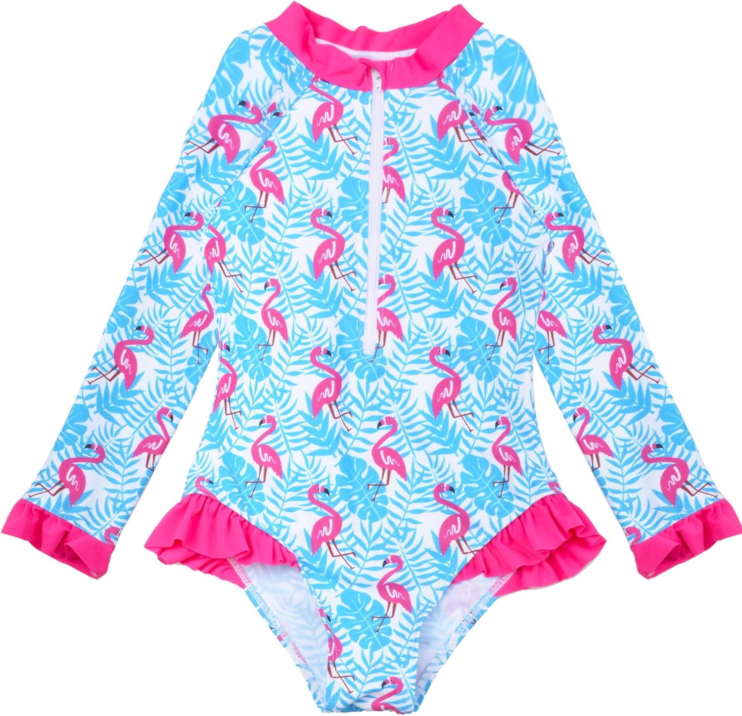 Buy Girls Rash Guard One Piece Mermaid Paisley Long Sleeve Swimsuit