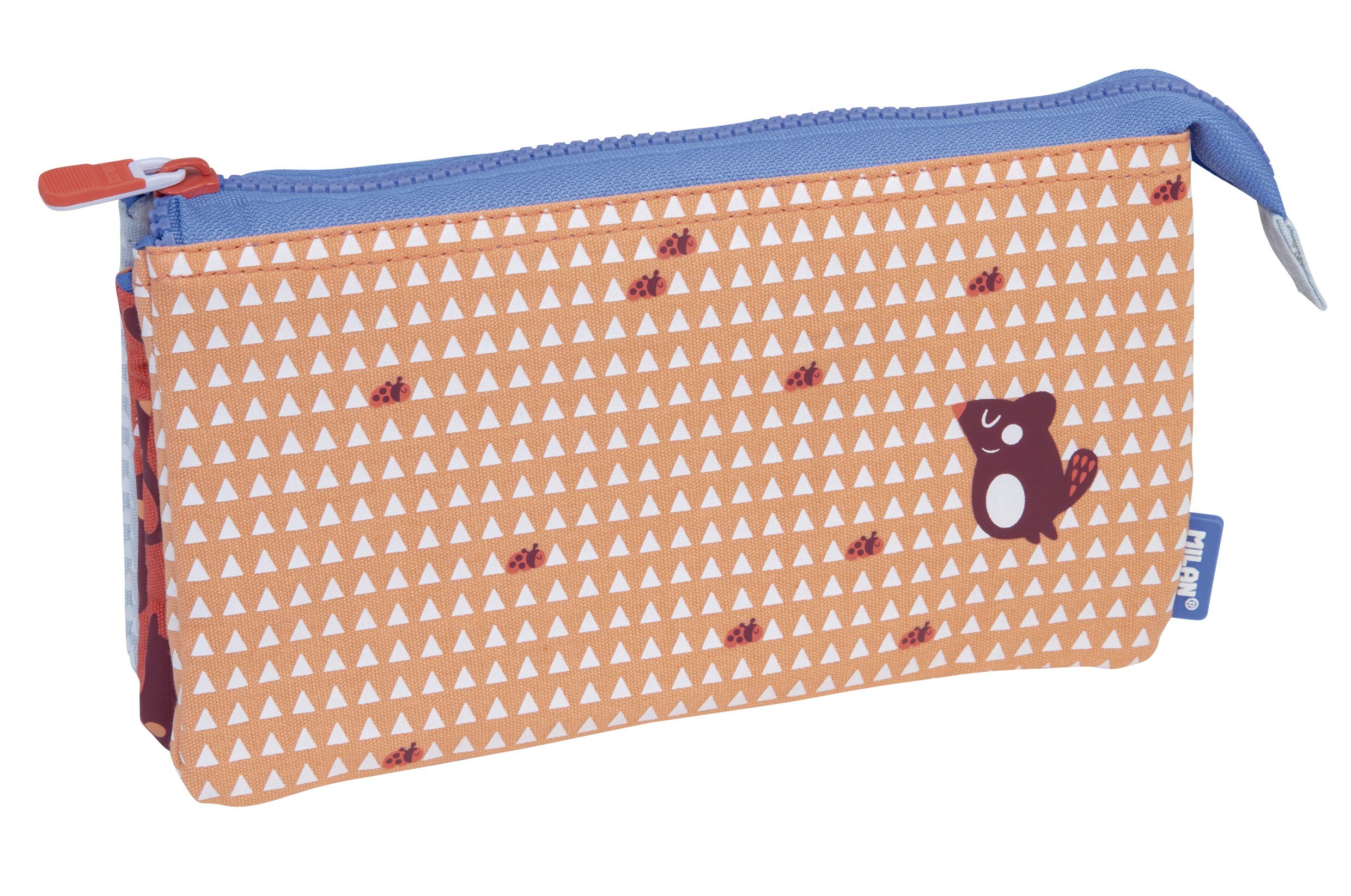 Milan Portatodo 5 Compartimentos Net&lit Rosa Pencil Cases, 22 cm, Pink (Rosa)