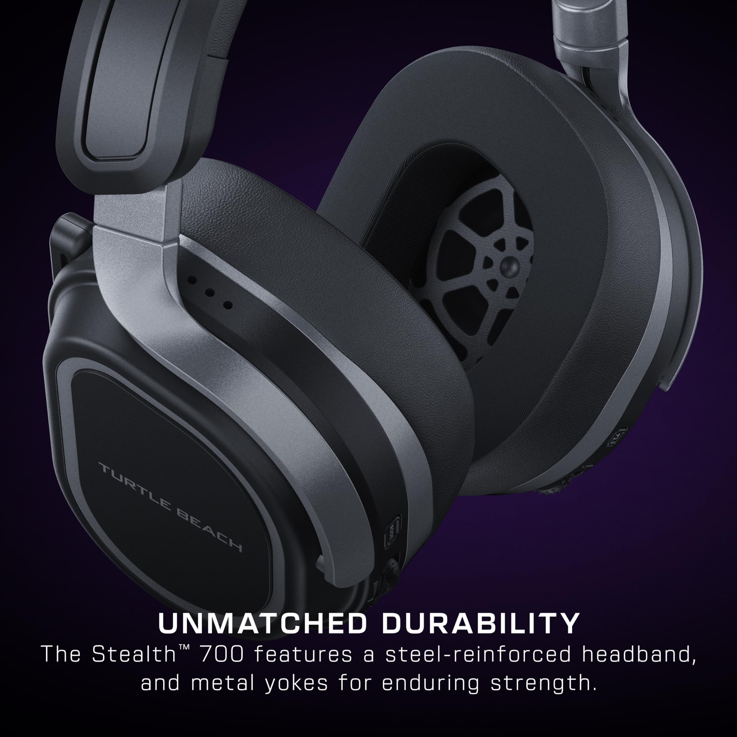 Turtle Beach Stealth 700 Gen 3 Auriculares inalámbricos multiplataforma amplificados para juegos para Xbox Series X|S, Xbox One, PC, PS5, dispositivos móviles - Controladores de 60 mm, micrófono con cancelación de ruido AI, Bluetooth, batería de 80 horas - Negro