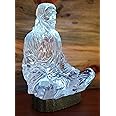 Jesus Statue for Home Decor 8" Crystal - Meditation Decor with LED Lights - Sculpture for Any Room - Christian, Spiritual Gift for Women & Men