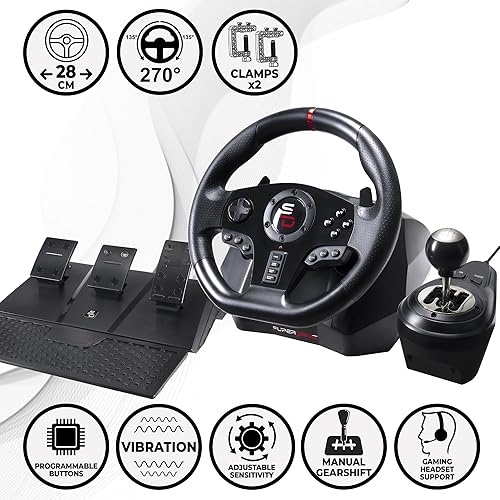 Superdrive GS850-X racing steering wheel with manual shifter,
