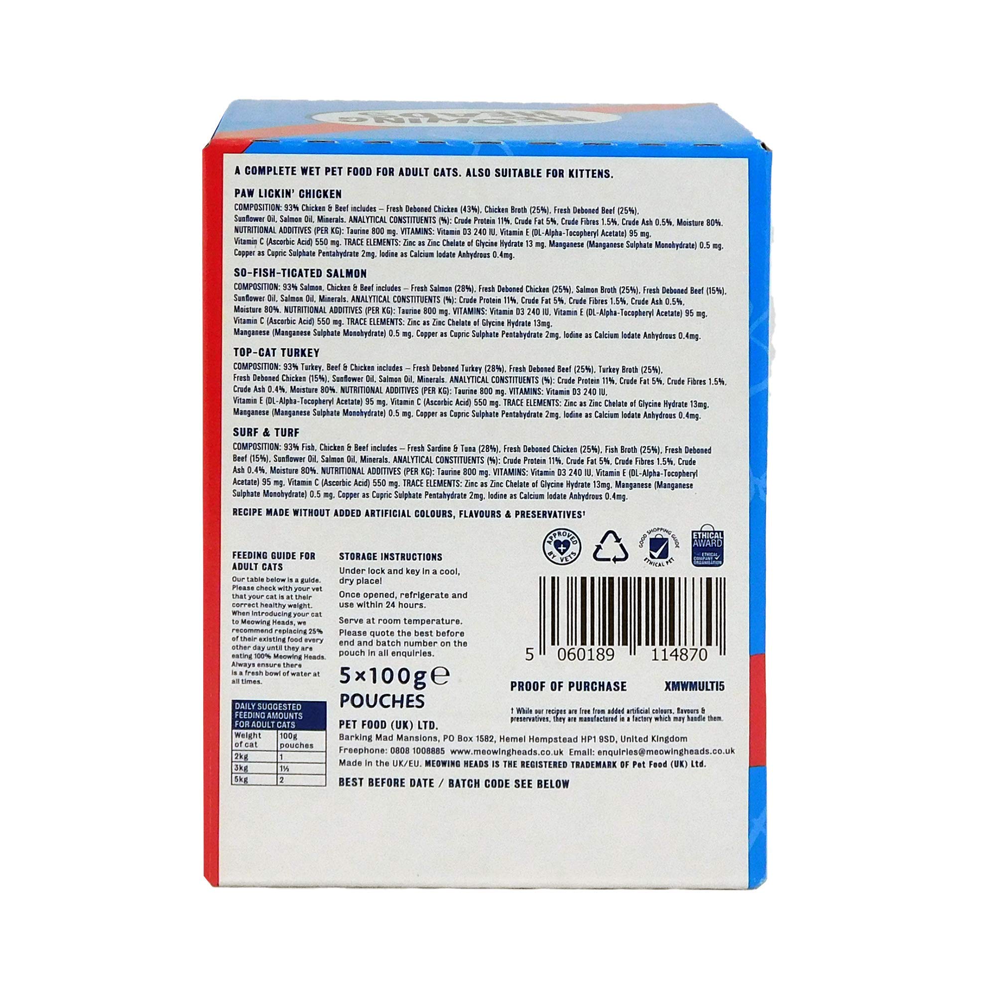 meowing heads cat food pouches