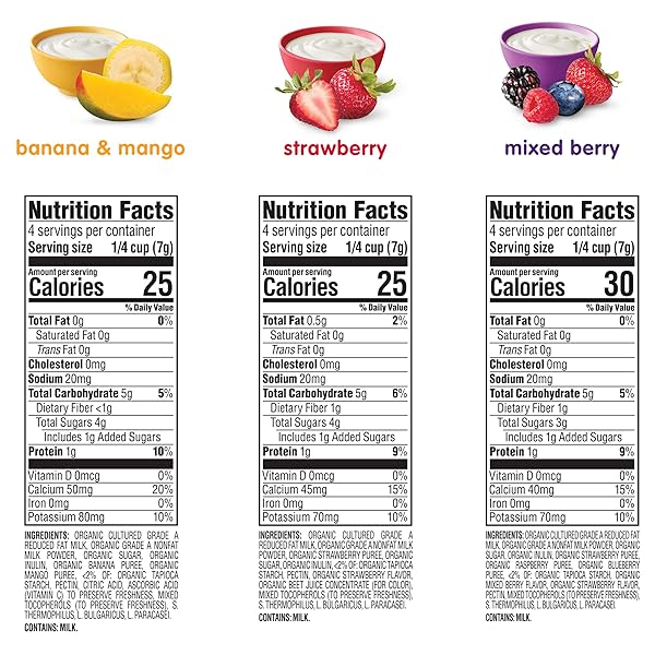 HAPPY BABY ORGANICS YOGIS FREEZE-DRIED YOGURT & FRUIT SNACKS, 3 FLAVOR VARIETY PACK, 1 OUNCE (PACK OF 3)