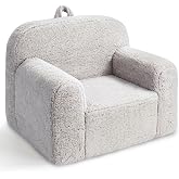 Pterying 23" Kids Chair &amp; Couch with Washable Sherpa Cover, Birthday Gifts | High-Resilience Foam, Stable Construction, Carry Handle, Comfy Toddler Sofa for Reading, Playroom Furniture for Boy Girl