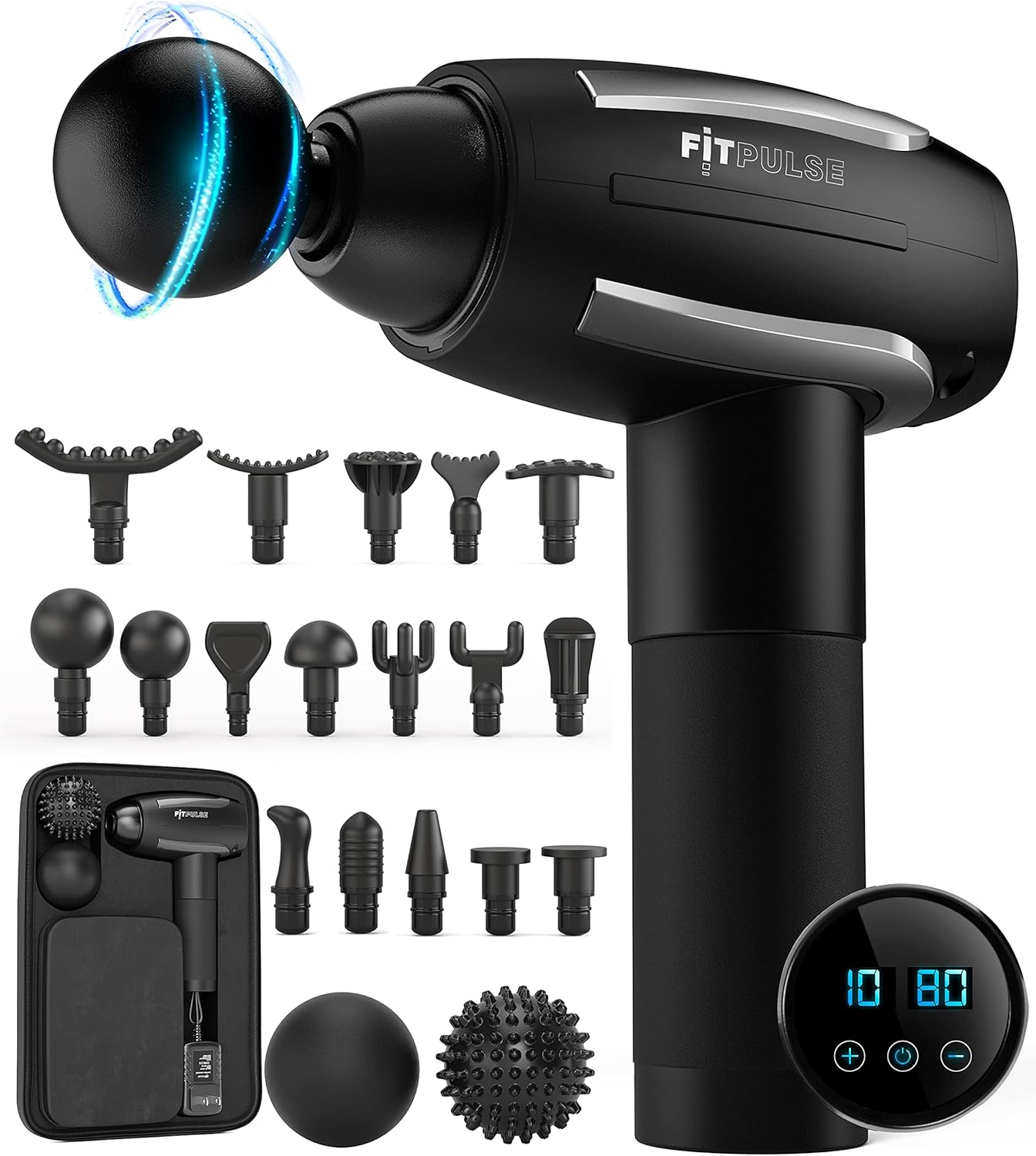 Buy Fitpulse Massage Gun Deep Tissue Massager Muscle Massage Gun in