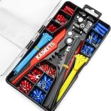 KAIWEETS Wire Stripper Crimper Set 3-in-1 10-24 AWG Auto 261 PCS Terminals view 7