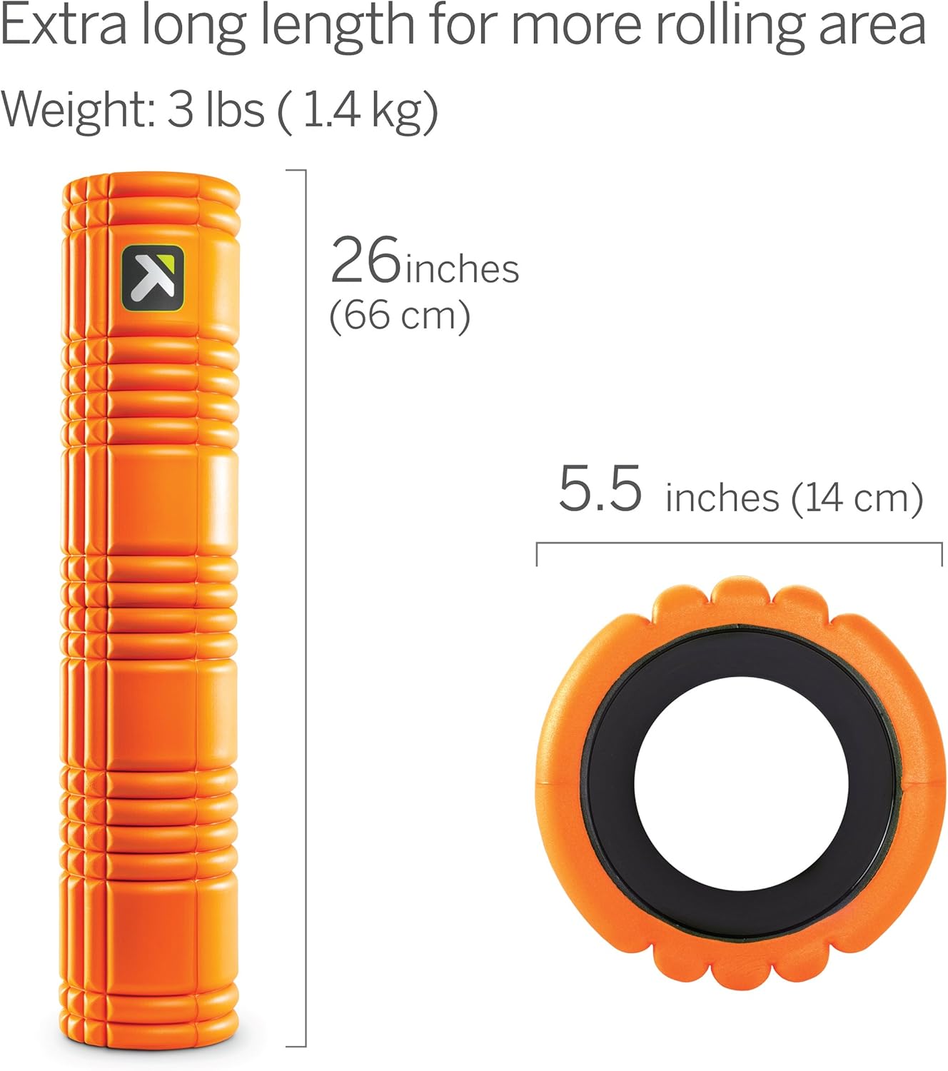 TriggerPoint GRID Foam Roller with Free Online Instructional Videos, 2.0 (26-inch), Orange : Exercise Foam Rollers : Sports & Outdoors