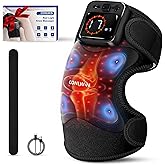CONLWIN 4-in-1 Cordless Knee Massager with Heat and Red Light Therapy for Knees, 6 Vibration & 4 Pulses Knee Pain Relief Device for Shoulder Elbow, Perfect for Women Men Seniors