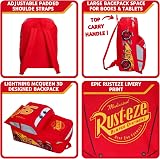 Disney Cars 3D Backpack Lightning McQueen School Bag Kids Red 40cm 27cm view 5