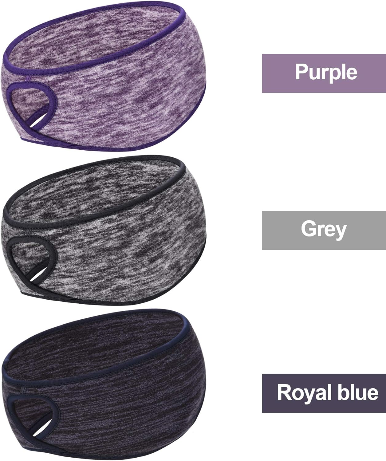 Blulu 3 Pieces Ponytail Headband Women Winter Headband Ear Warmer Running Headband for Women Girls Outdoor Sports, 3 Colors (Color Set 1, Size 1) : Clothing