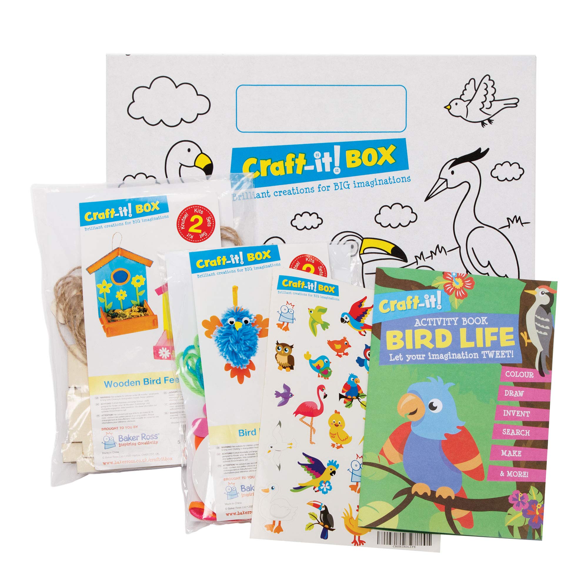 Baker Ross CBS016 Birdlife Craft-it! Box - Creative Arts and Crafts Activities for Kids