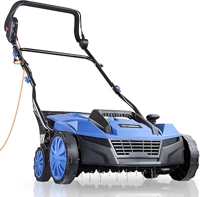 Hyundai 1800W Electric Lawn Scarifier Aerator 230V 380mm 5 Heights 45L