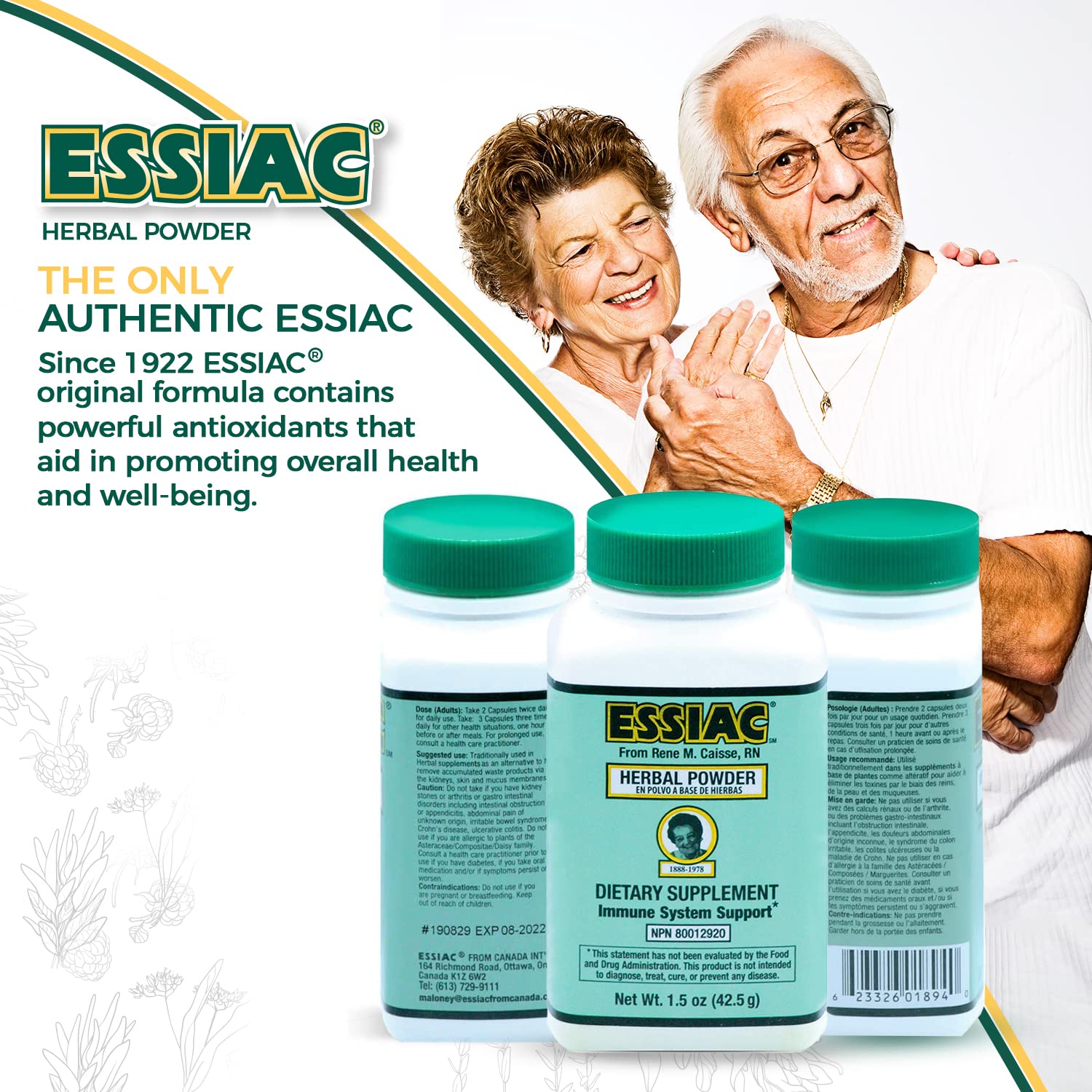 Essiac Tea Powder Original Tea Powder – 1.5 oz Bottle | Powerful Antioxidant Blend to Help Promote Overall Health & Well-Being | Original Formula from 1922 (1 Pack)