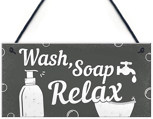 Red Ocean Funny Bathroom Signs Shabby Chic Door Plaque Sign For Toilet Bathroom The Loo Plaques