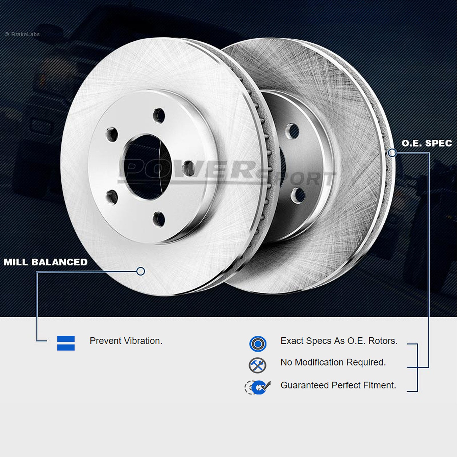Fit 20112013 Chevrolet Cruze Front Rear PSport Blank Brake Rotors