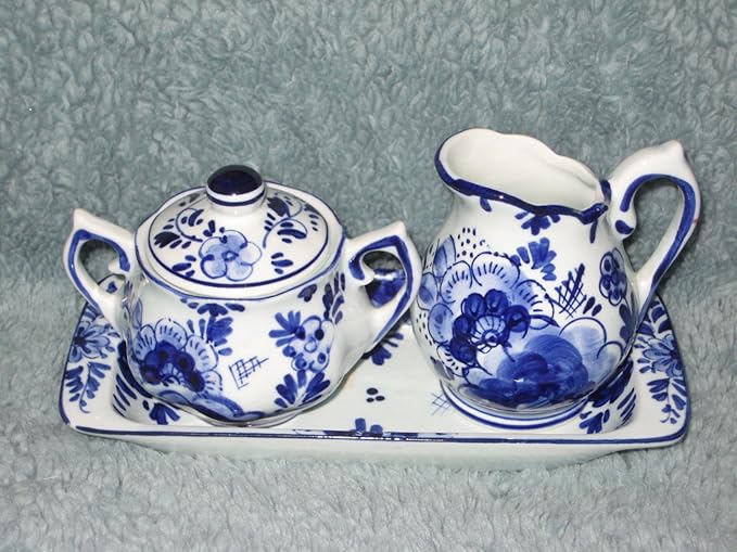 Delft Blue Porcelain Holland Small 3 Inch Sugar Bowl w/ Lid