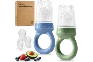 KeaBabies Baby Fruit Feeder 2pk, Silicone Baby Food Feeder,BPA-Free (Slate) | Babies 6-12 Months, Breast Milk Popsicle Teether, Baby Led Weaning, Pacifier, Freeze Frozen Solid Food,Baby Feeding Essential