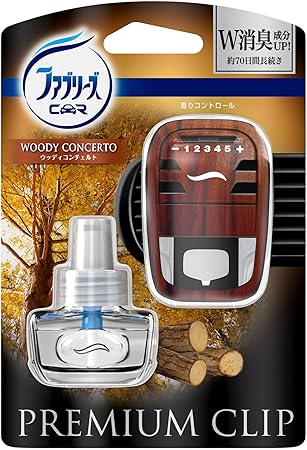 Amazon ファブリーズ 車用 クリップ型 消臭芳香剤 プレミアムクリップ ウッディコンチェルト 本体 7ml ファブリーズ ドラッグストア