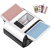 KPAW Automatic Card Shuffler for 1-2 Decks with Dual Modes | USB-C Rechargeable, Low Noise Compatible Card Shuffler Machine for Home Card Game, Travel