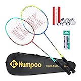 KUMPOO Professional Badminton Racket Set of