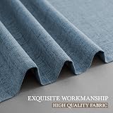 CUCRAF 100% Blackout Curtains Light Blue 66 x 54 Inch 2 Panels Eyelet view 6
