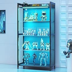 MOTPK Display Cabinet with LED Lights, Display Case