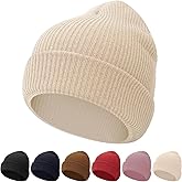 WYOK Kids Beanie Winter Soft Warm Knit Cap Children Classic Autumn Cozy Hats Youth Unisex for Girl Boy 5-15 Years