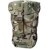 LIVANS Tactical Large Dump Pouch, Adjustable Drawstring Mag Utility Pouch Large EDC Tool Belt Pouch Molle Admin Pouch with Buckle Closure