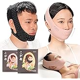 Chin Strap for Sleeping & Anti Snoring–Premium Far Infrared Fabric Double Chin Reducer, Chin Strap for CPAP Users, Jawline Shaper, CPAP Chin Strap to Keep Mouth Closed, Face Lift, V-Line Lifting Mask