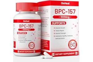 BPC 157 Peptide Capsules 1000 mcg, supports muscle growth, tissue repair, strength, non-GMO, gluten-free, 60 capsules