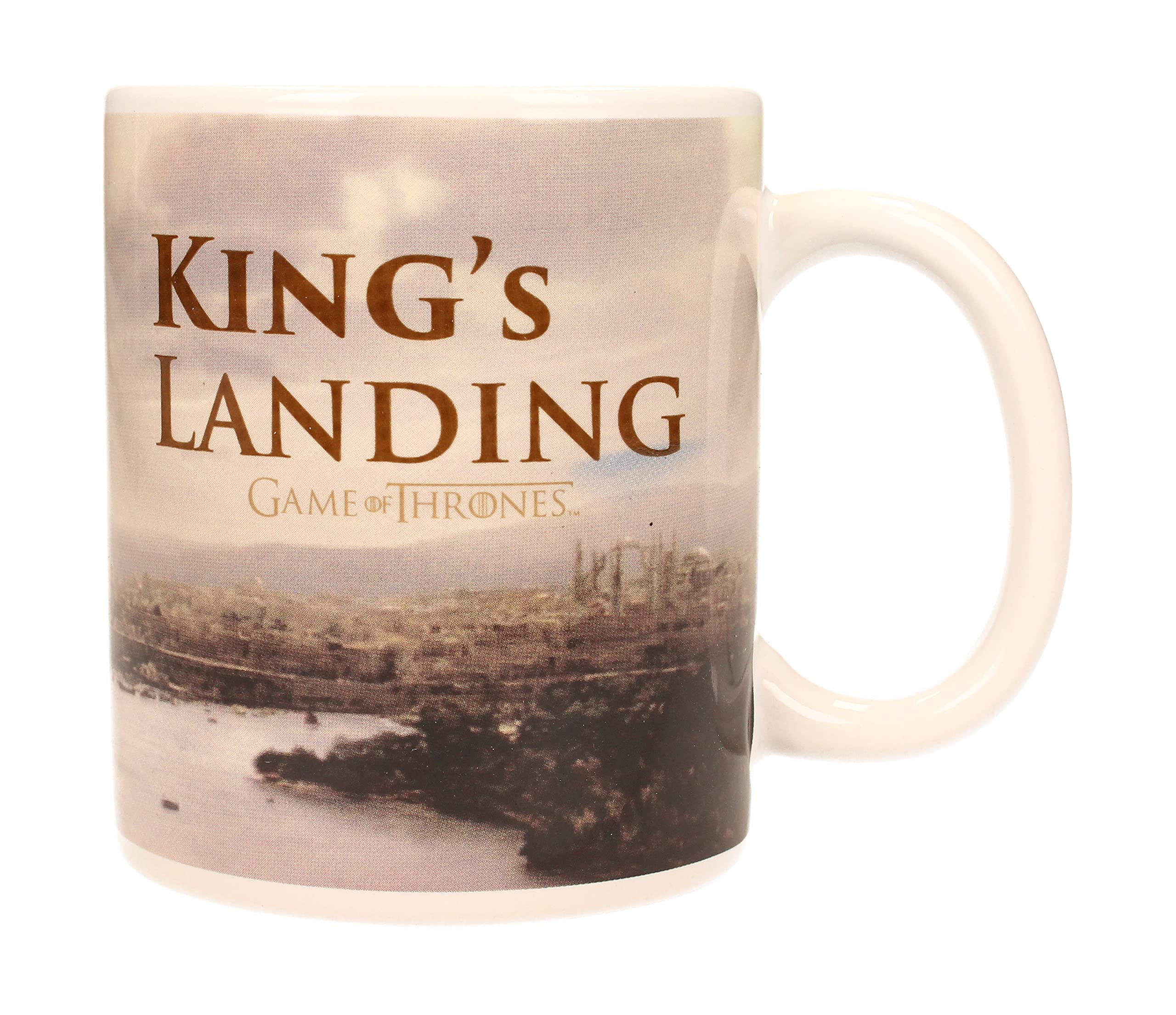 SD Toys King's Landing Game of Thrones Stainless Steel and Ceramic Mug, White, 9 x 13 x 11 cm