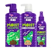 Aussie Kids Hair Care Bundle Set Including: Shampoo (16 Fl Oz), Conditioner (16 Fl Oz) &amp; Detangler Spray (8 Fl Oz), Paraben- Freem Sulfate-Free, Dye-Free, Cruelty-Free, Tangle-Free Styling