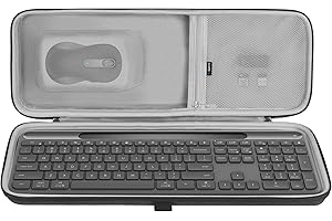 Geekria Keyboard Carrying Bag, Compatible with Logitech Signature Slim Solar+ K980, CLVX 1 Wireless Touchpad Keyboard, EVA Ha