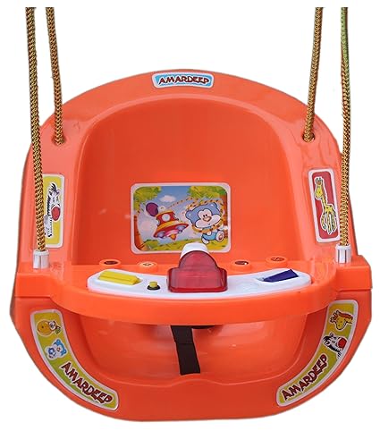 KooKyKooby Baby Toy Swing Musical with Child Safety Locks (Orange)