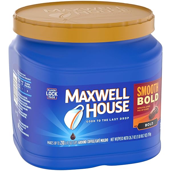 MAXWELL HOUSE SMOOTH BOLD ROAST GROUND COFFEE (26.7 OZ CANISTER)