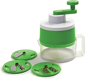 Norpro, White/Green Triple Spiral Slicer with 3 Blades, medium