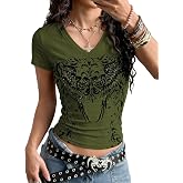 SOLY HUX Women's Graphic Tees Y2K Emo Gothic Alt Tops 2000s Shirt | Vintage, Scene, Grunge Tops, Streetwear, Alternative Clothes for Women