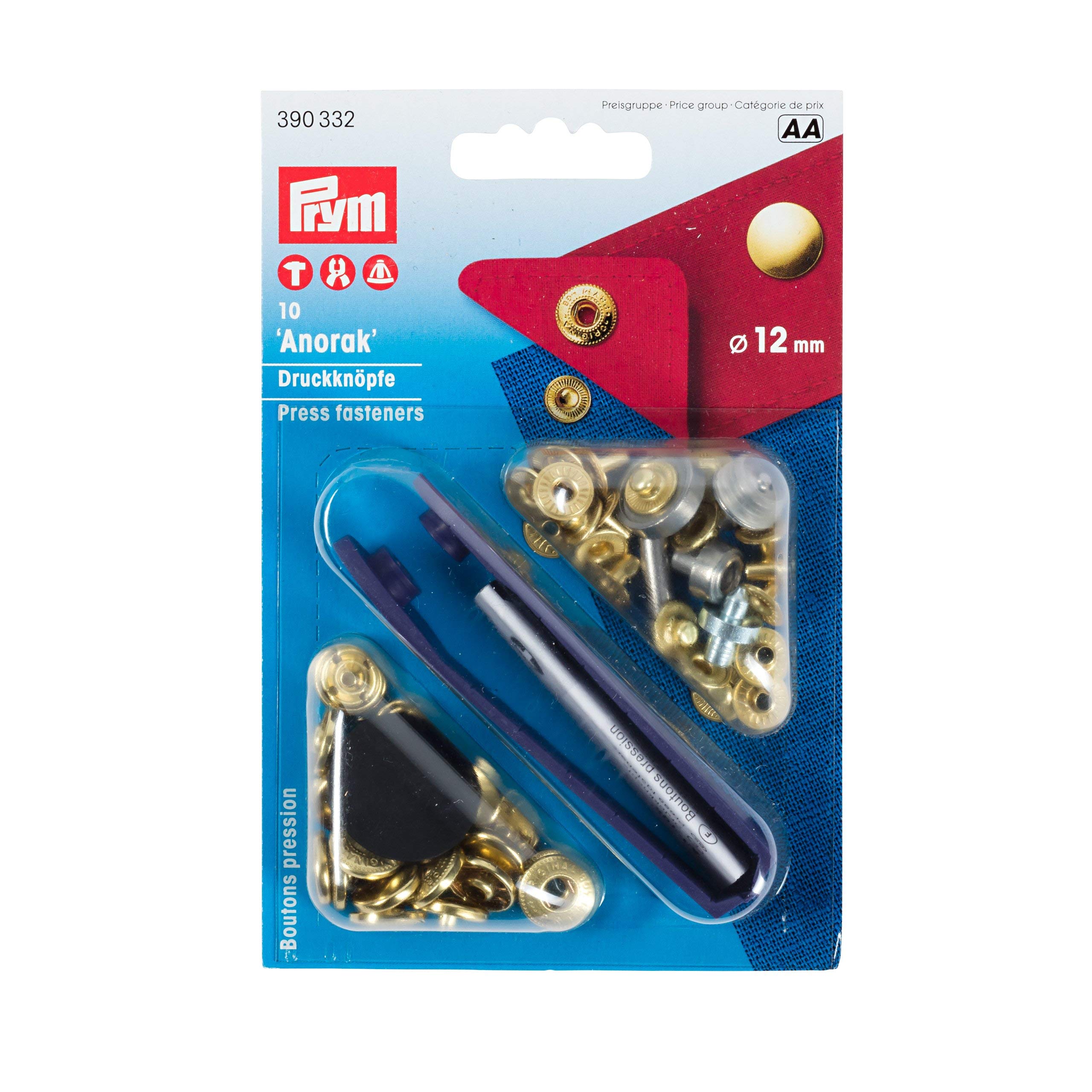 Meike Optics Prym 390332 Non-sew fasteners ANORAK brass 12 mm gold col