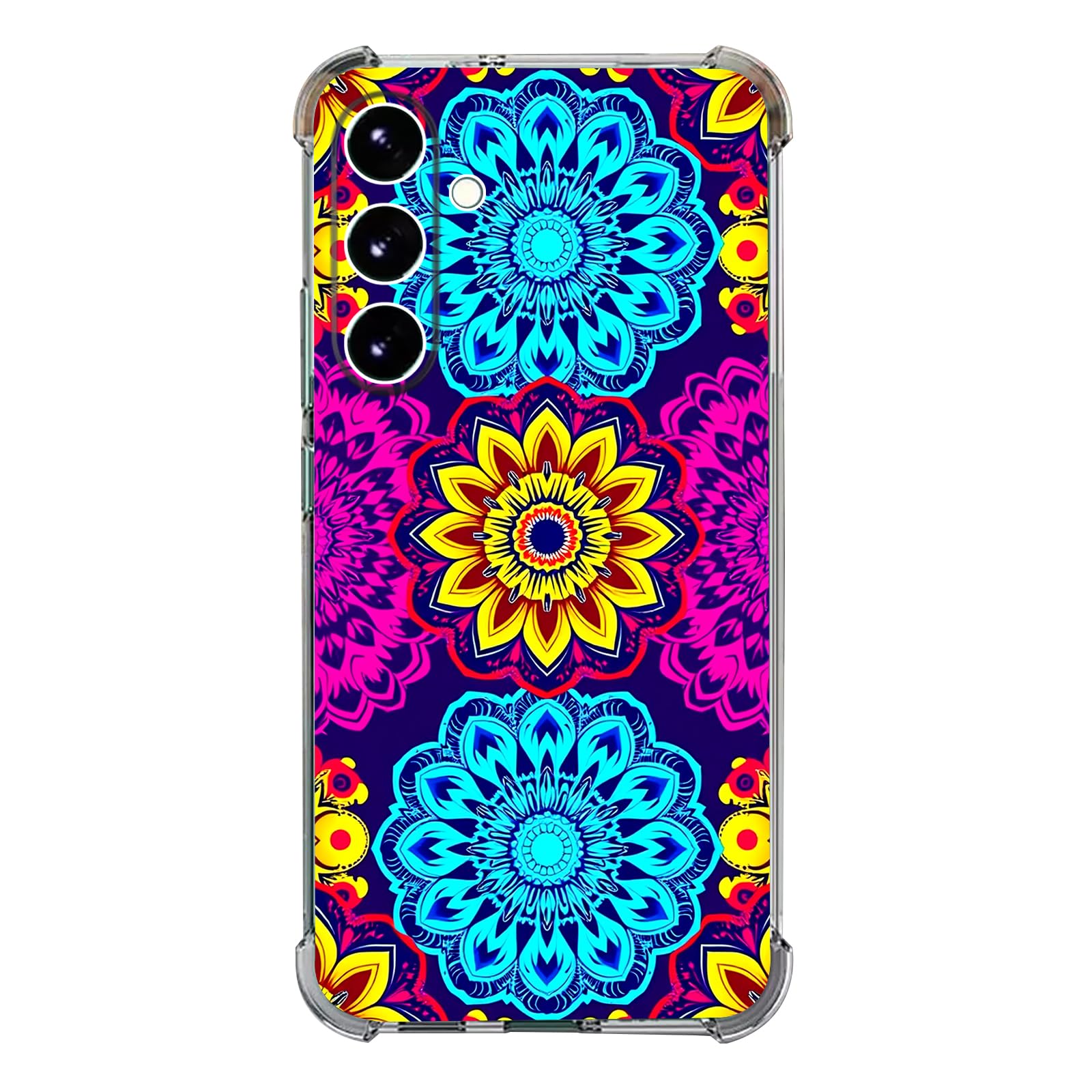 Beaucov Case for Galaxy A16 5G,Colorful Mandala Flowers Drop Protection Shockproof Case TPU Full Body Protective Scratch-Resistant Cover for Samsung Galaxy A16 5G