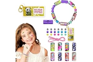 Creative Sticky Rolls Bracelet Making Kit for Kids – 80 Reusable Stickers, DIY Surprise Sticker Roll Craft for Girls & Boys A
