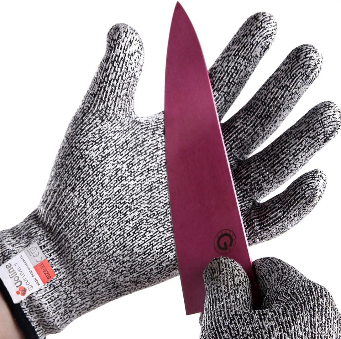 Cut Resistant Gloves & Cut Proof Gloves - Level 5 Protection, Food Grade - Whittling Knife/Mandolin/Woodcarving Safety Glove